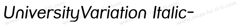 UniversityVariation Italic字体转换